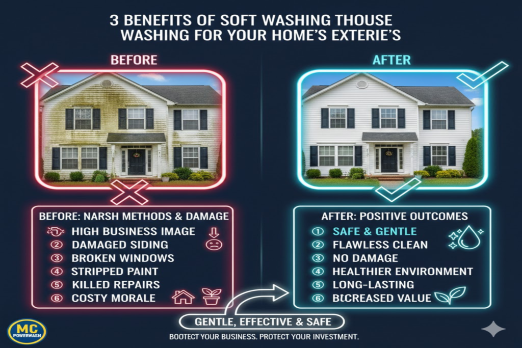 3 Benefits of Soft Wash House Washing for Your Home’s Exterior