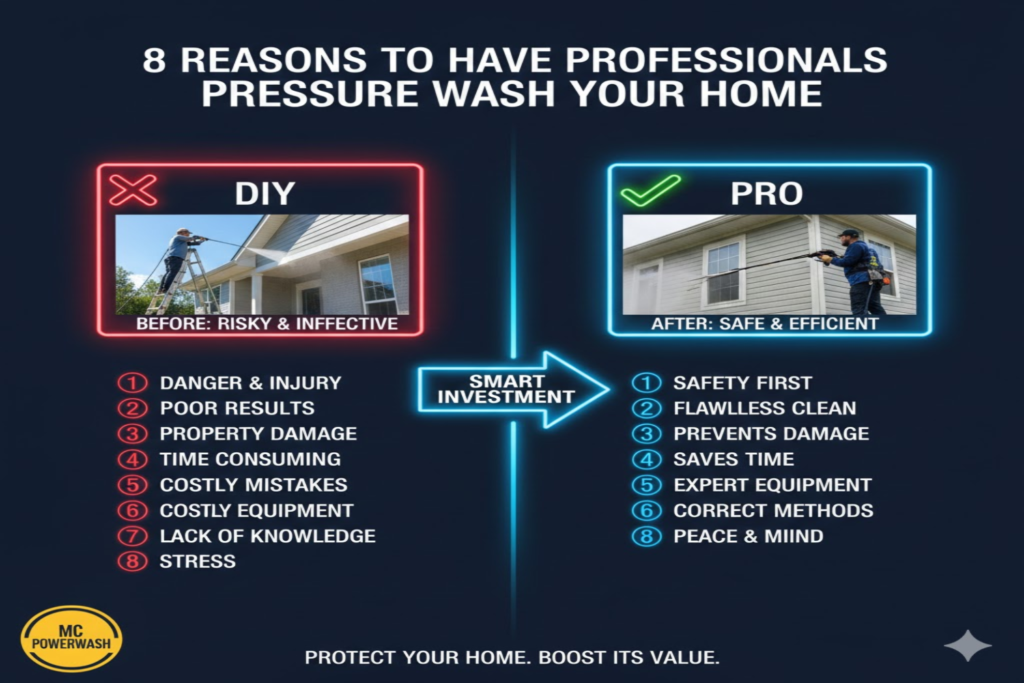 8 Reasons to Have Professionals Pressure Wash Your Home