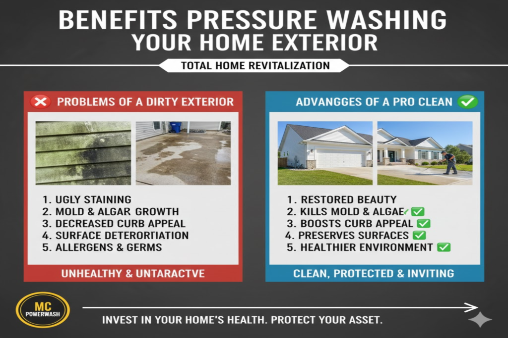 Benefits of Pressure Washing Your Home Exterior
