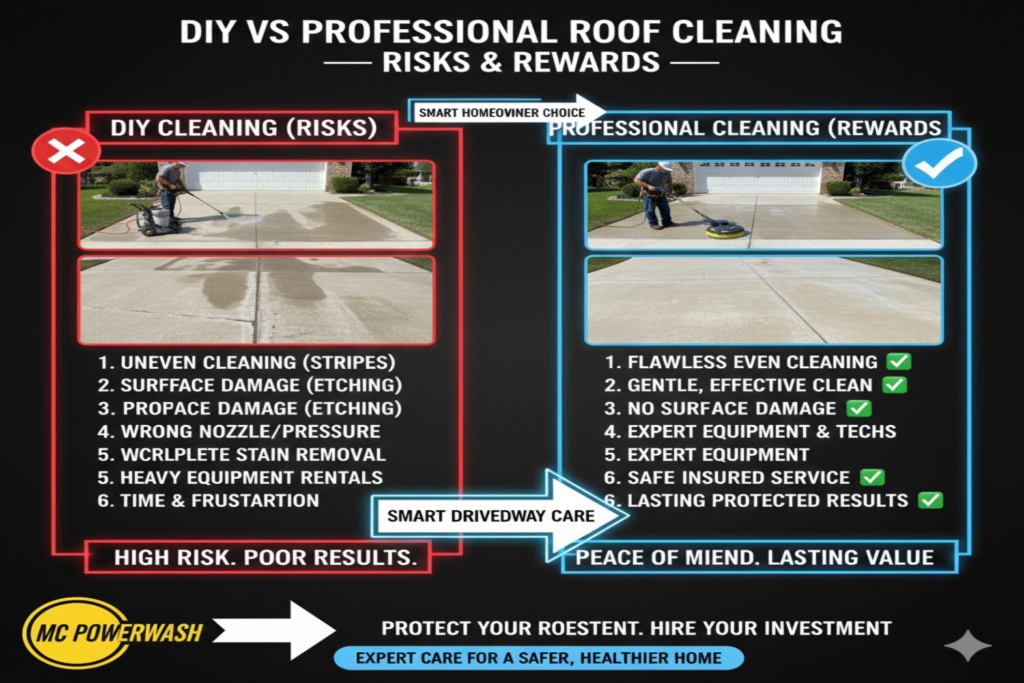 DIY vs. Professional Driveway Pressure Washing