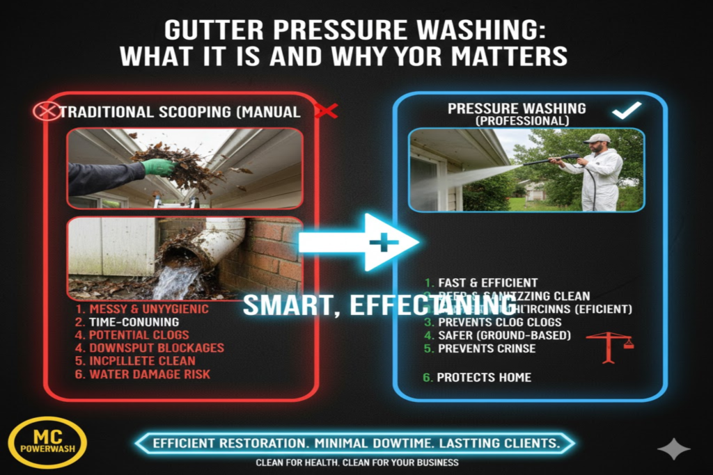 Gutter Pressure Washing: What It Is and Why It Matters
