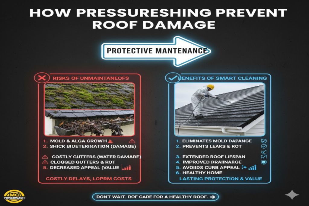 How Pressure Washing Can Prevent Roof Damage