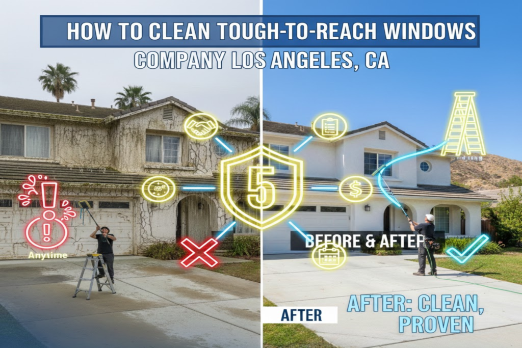How to Clean Tough-to-Reach Windows in Los Angeles