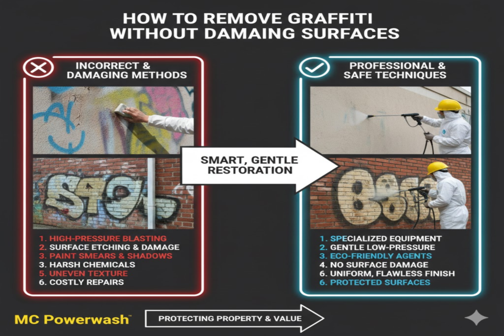 How to Remove Graffiti Without Damaging Surfaces