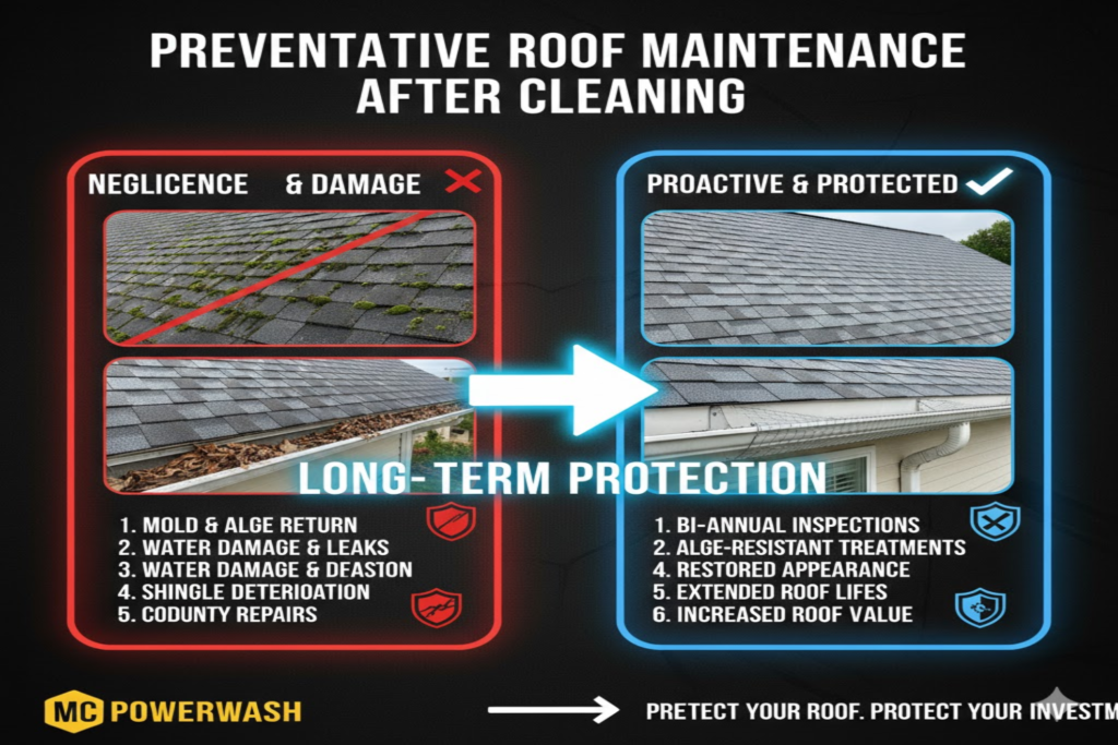 Preventative Roof Maintenance After Cleaning