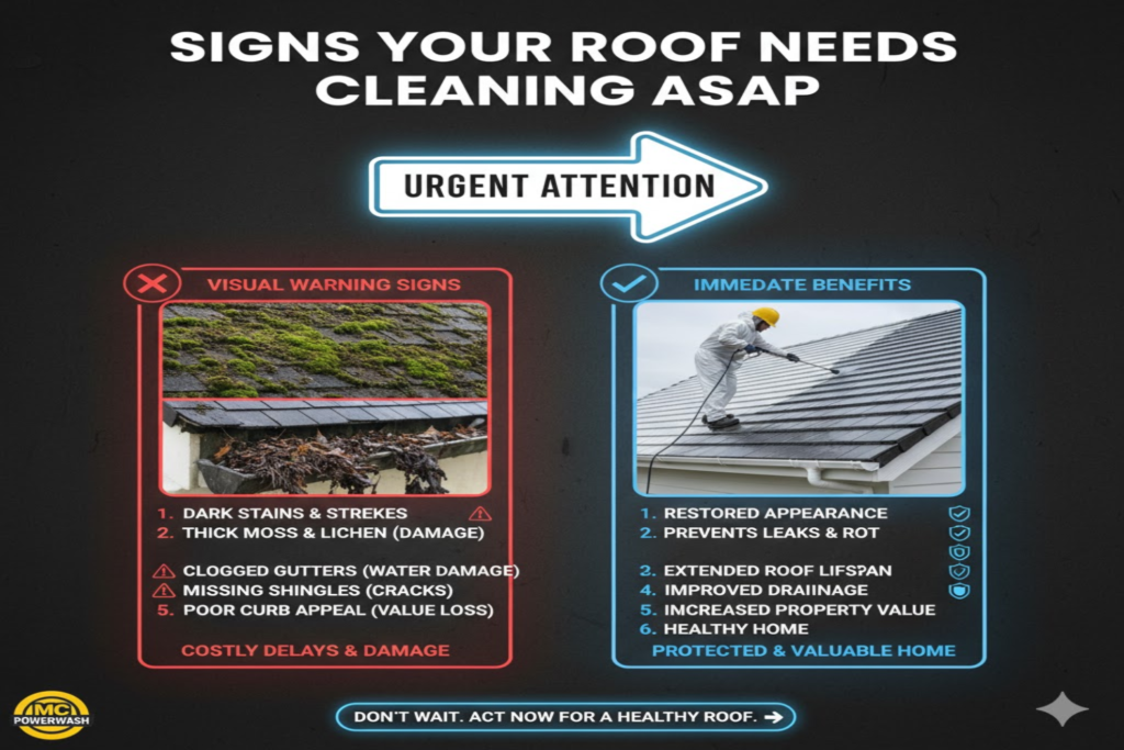 Signs Your Roof Needs Cleaning ASAP