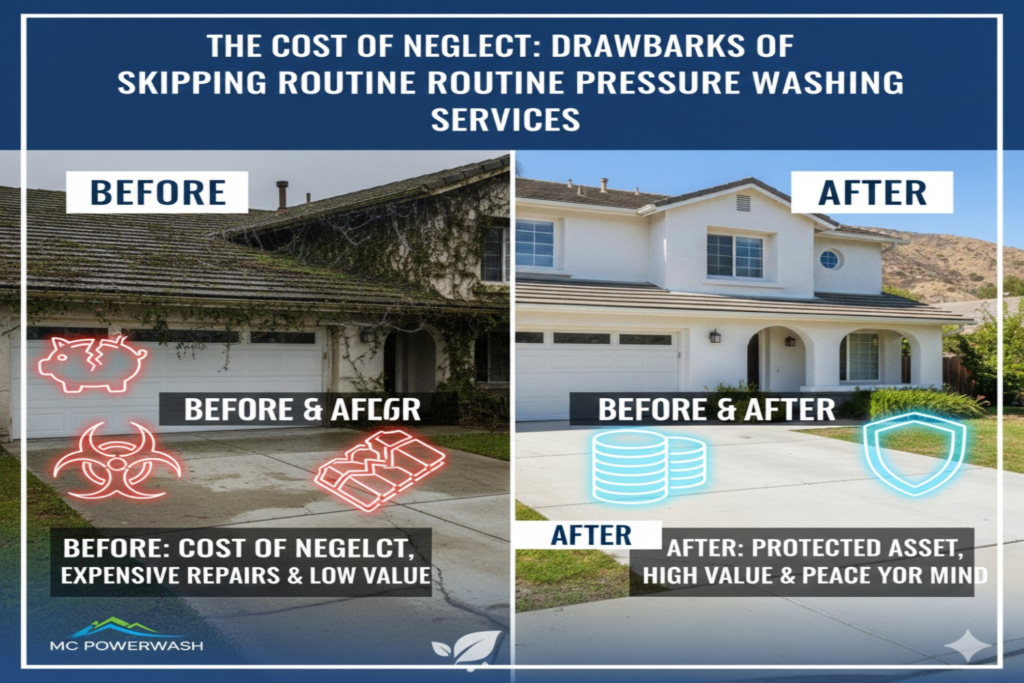 The Cost of Neglect: Drawbacks of Skipping Routine Pressure Washing Services