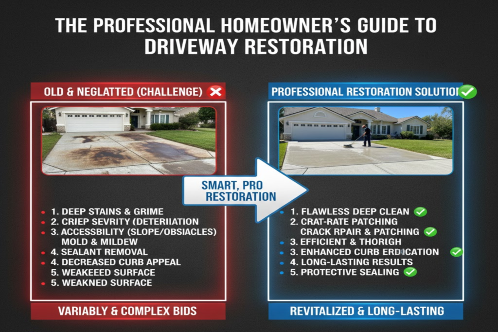 The Professional Homeowner’s Guide to Driveway Restoration