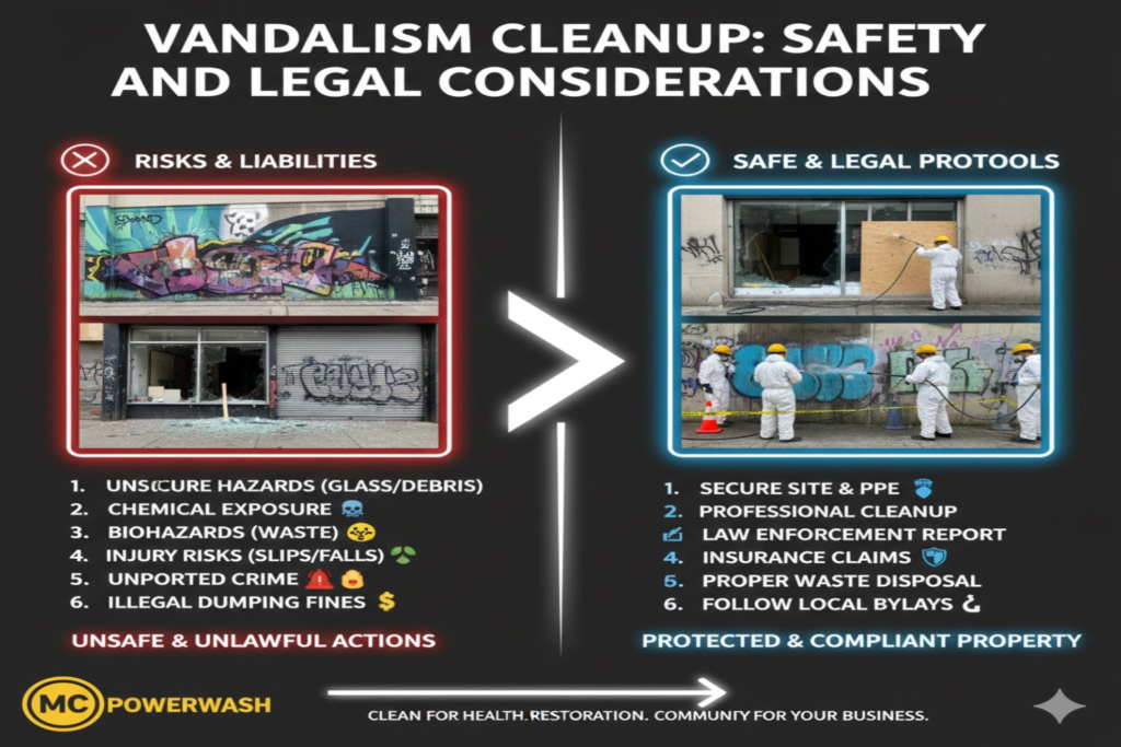 Vandalism Cleanup: Safety and Legal Considerations